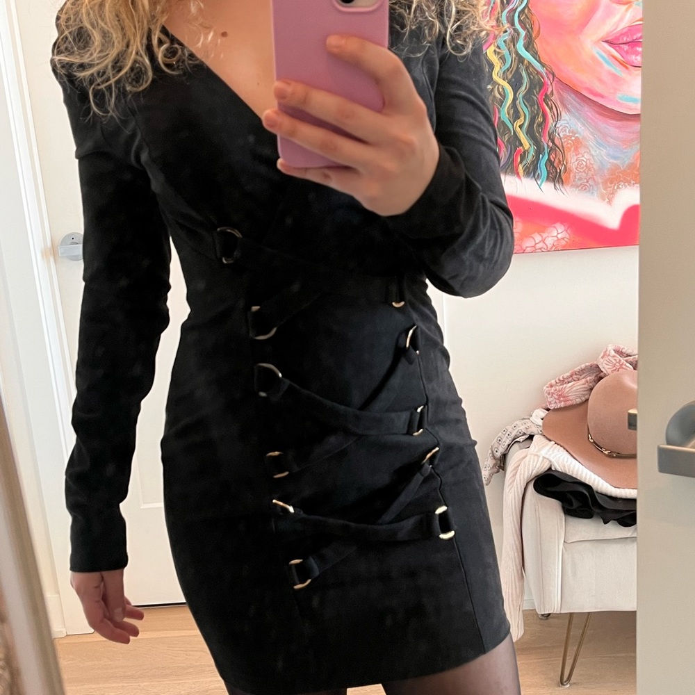 Misha collection mini black dress